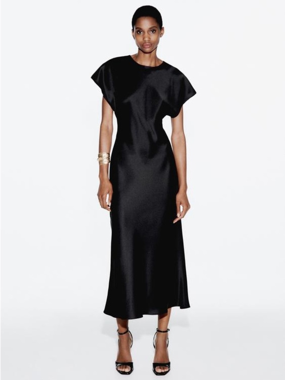 Zara Satin Batwing Maxi